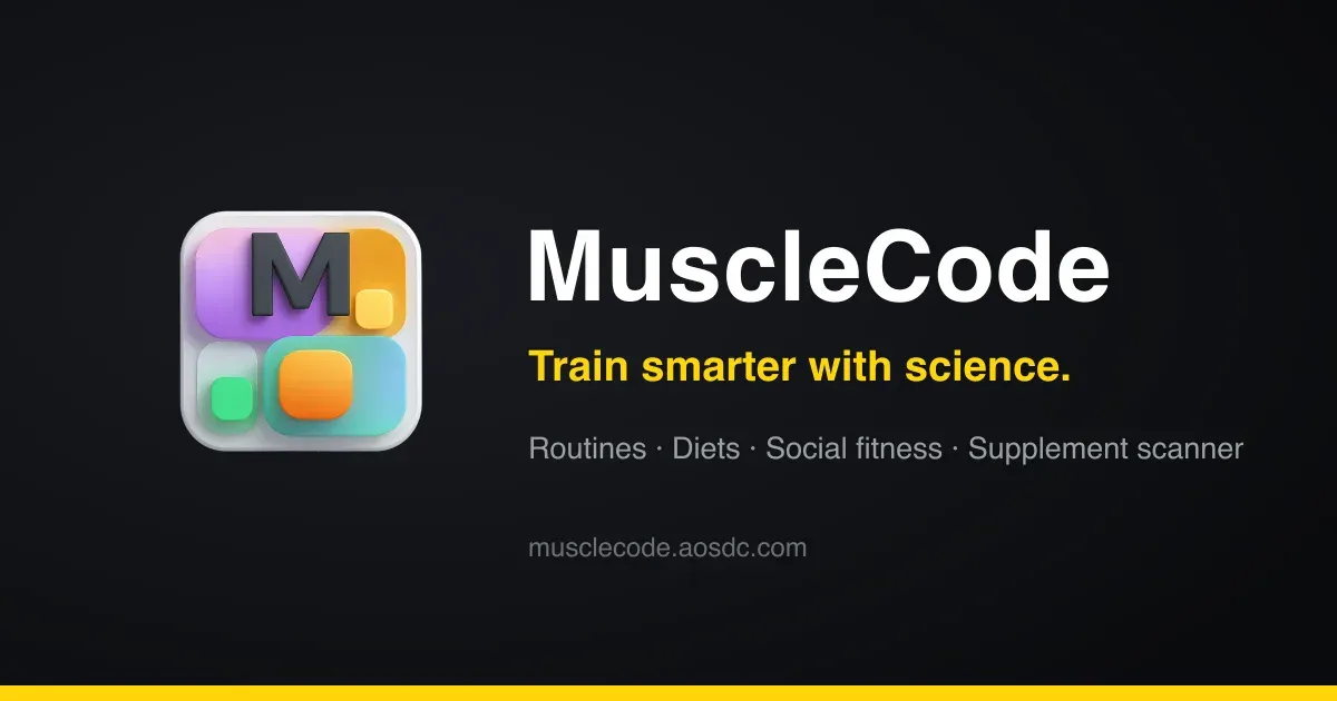 MuscleCode: science-based fitness app with routines, diets, and a supplement evidence scanner
